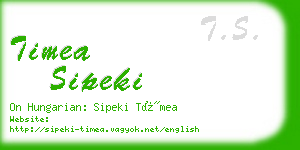 timea sipeki business card